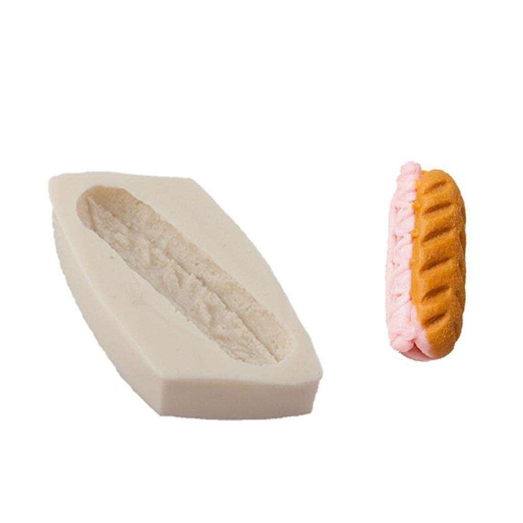 Mini pâine prăjită și săpun Formă din silicon Simulare Lumânare Mucegai din silicon Simulare decorativă Mâncare Pâine Forme biscuiți-rășină