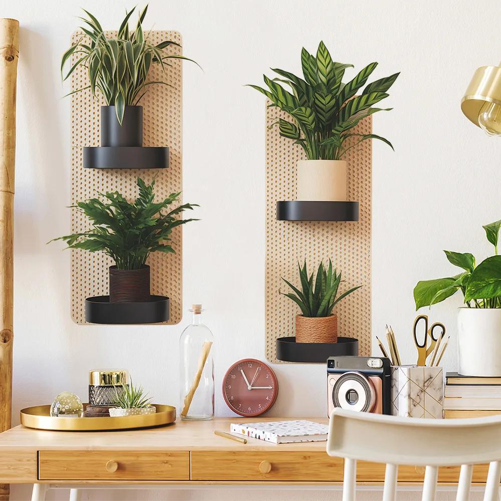 Simulated 3D Green Plant Wall Stickers Creative Potted Plants Bedrooms Living Rooms Balconies Home Beautification Wall Stickers