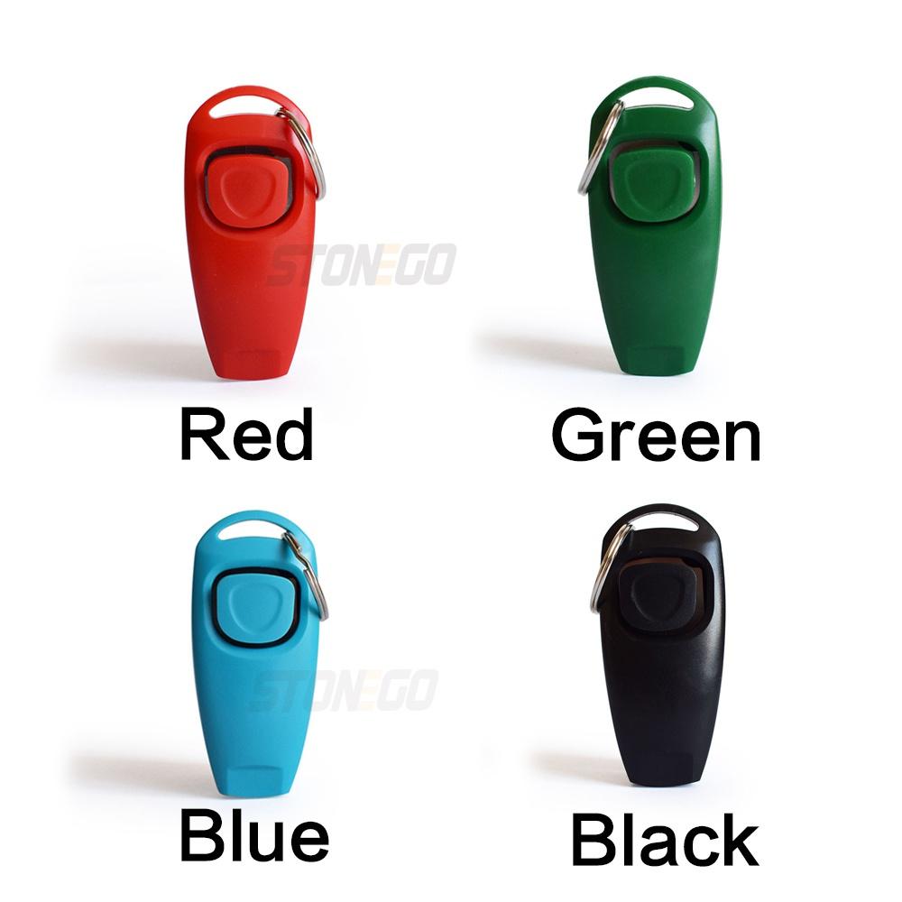 

Pet Multifunction 2 in 1 Clicker & Whistle Dog Trainer Clicker With Keyring Pet Puppy Trainer Dog Flute & Clicker Pet Supplies чорний