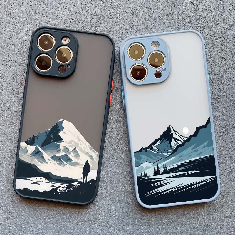 Fog Mountains Landscape Phone Case for iPhone 16 15 14 12 13 Mini 11 Pro Max X XS XR SE2 7 8 Plus Shockproof Back Cover Fundas