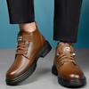 Snow Boots Winter Velvet Warm High-top Leather Surface Waterproof and Dirt-resistant Casual Shoes Outdoor Thickened Cotton Shoes