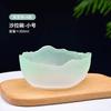 Glass Bowl Gradient Salad Bowl Fruit Large Pink High Value Small Round Salad  Lotus Fog Bowl Kitchen Tableware