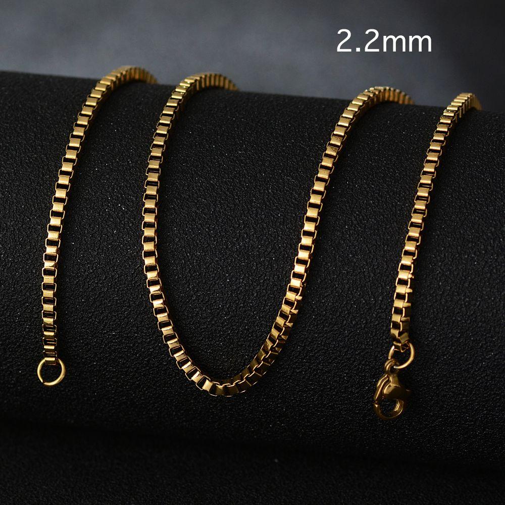 50cm Nuova Moda Catena in Acciaio Inossidabile 1,2-3mm Colore Argento Oro Rosa Collana Gioielli Placcatura Sottovuoto Accessori Choker Collare