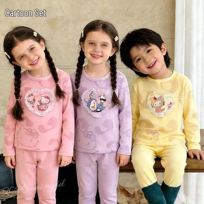 Ensemble de vêtements d'intérieur à manches longues pour enfant: Pantalon long Printemps & Automne pour Hommes, Femmes et Enfants