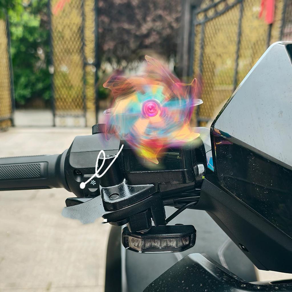 Car Exterior Decoration | Motorbike Decoration Lights, Motorized Vehicle Decoration, Wind Power Colorful Lights for Airplane Motorbike, RV Sedan