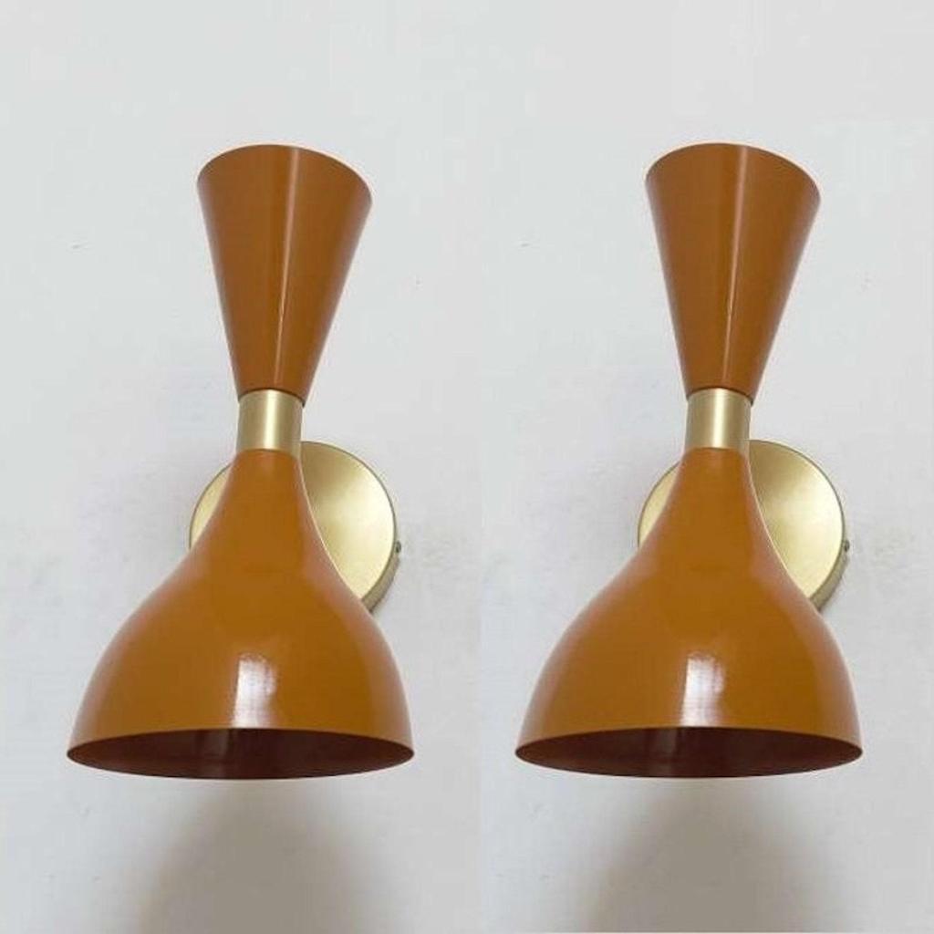 Set Of 2 Wall Sconce Mid Century 1950's Italian Stilnova Lamps Fixture Adjustable Wall Lamp Light Sconce for Home Décor