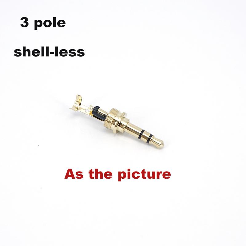 Replacement 3.5mm male Stereo 4 Pole or 3 Pole Male Repair Headphones Audio Jack Plug Connector Soldering for Most Earphone Jack