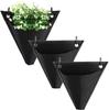1 PC Black Creative Balcony Non-woven Triangular Flower Pot Hanging Bag New Indoor Wall Hanging Flower Basket Plant Potted Bag