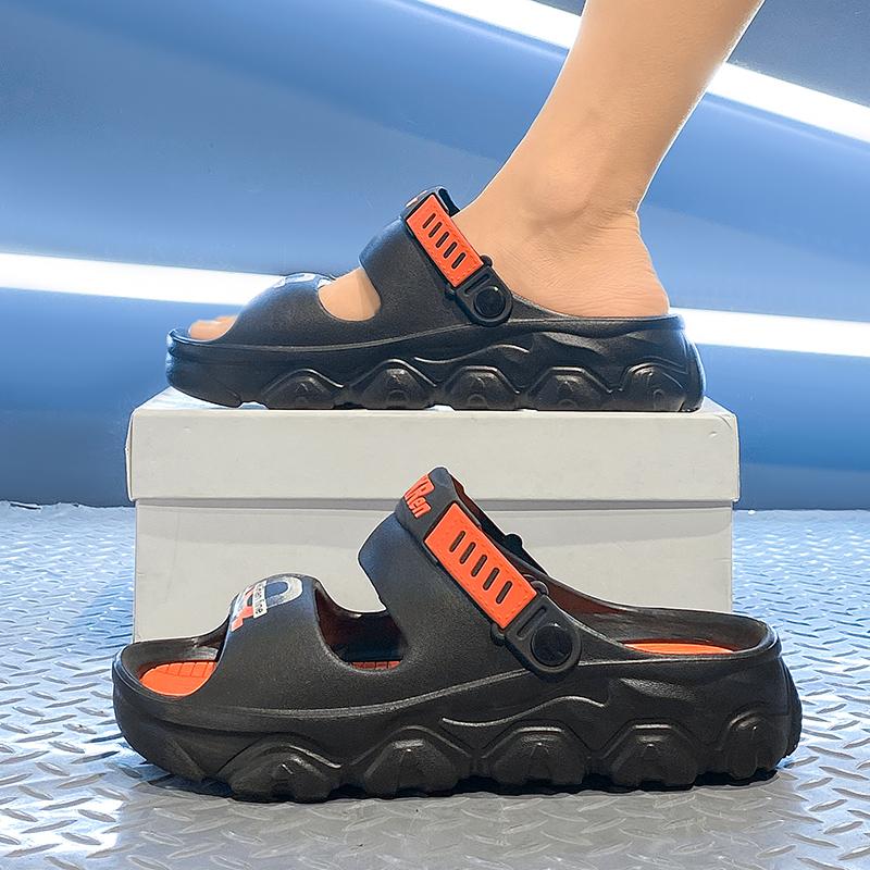 New men's sandals big size thick-soled lightweight slippers men's fashionable casual sports sandals breathable beach shoes men