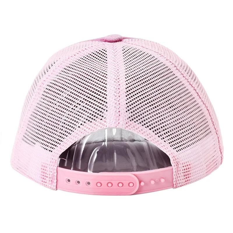 2024 New Summer Women's Black White Pink 5 Panel Baseball Cap with Breathable Mesh Trucker Snapback Hats for Men Women Gorros