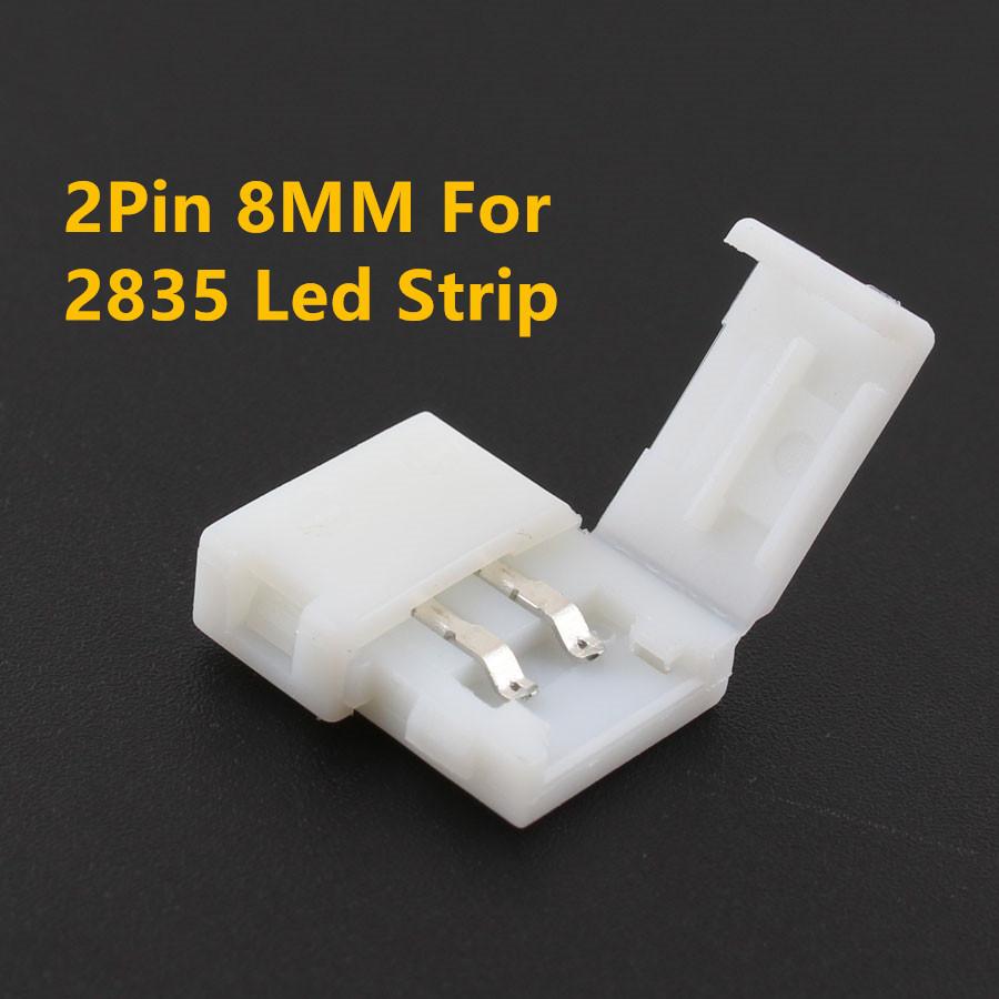 5PCS 2 Pin 3 Pin 4 Pin 5 Pin T/L Shape 8MM 10MM LED Strip Connector for RGB SMD 5050 2835 LED Strip Light Connector