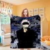 JJK Anime Knee Fashion Blanket Throw Winter Microfiber Oversized Baby Lightweight Flannel Fleece Bed Sofa Decoration