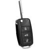 Uncut 3+1 Panic 4Buttons Folding Flip Remote Key Shell Cover Car Key Case Fob housing for VW GTI Jetta Eos Golf 2011-2016 P/N: NBG010180T,5K0837202A,