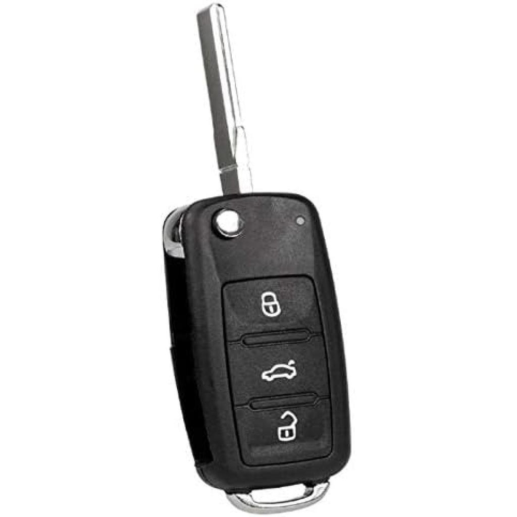 Uncut 3+1 Panic 4Buttons Folding Flip Remote Key Shell Cover Car Key Case Fob housing for VW GTI Jetta Eos Golf 2011-2016 P/N: NBG010180T,5K0837202A,