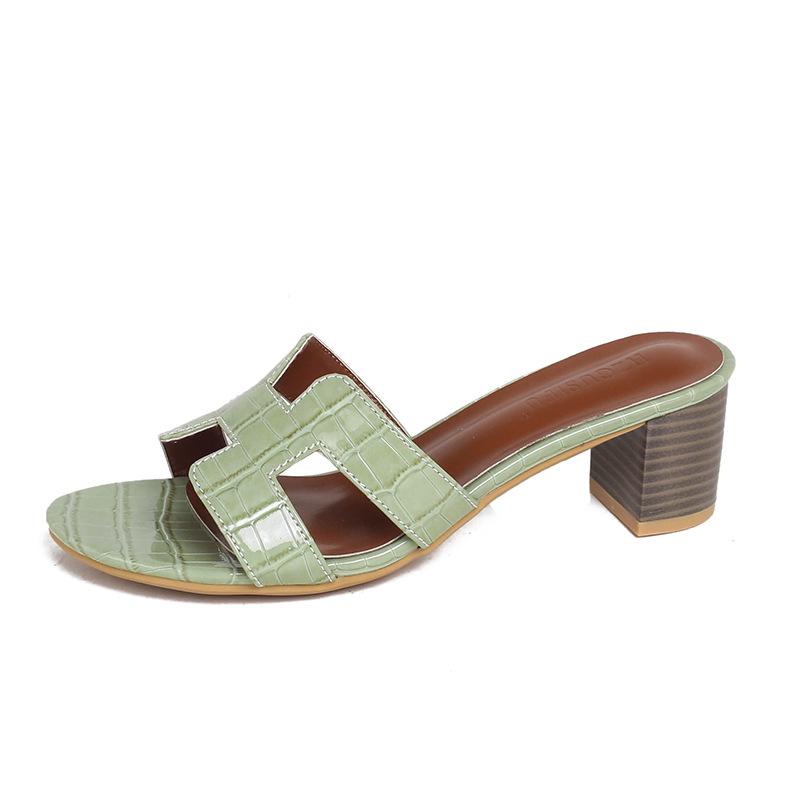 Dicke Sommer-Hausschuhe für Damen – 2025 Mode, Sandalen mit 5 cm hohem Absatz