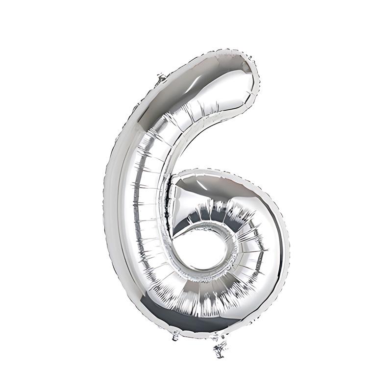 32-Inch Body Shaping Numeric Balloons - Gold & Silver, Floating Birthday & Celebration Decor