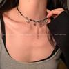 Love Heart Rivet Punk Choker Necklace - Y2K Subculture Clavicle Chain