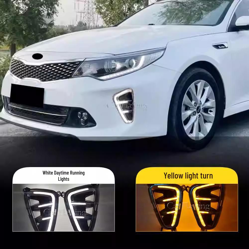 Kia 2016-2018 Fog Light Retrofit: LED Daytime Running Lights & Front Fog Light Assembly.