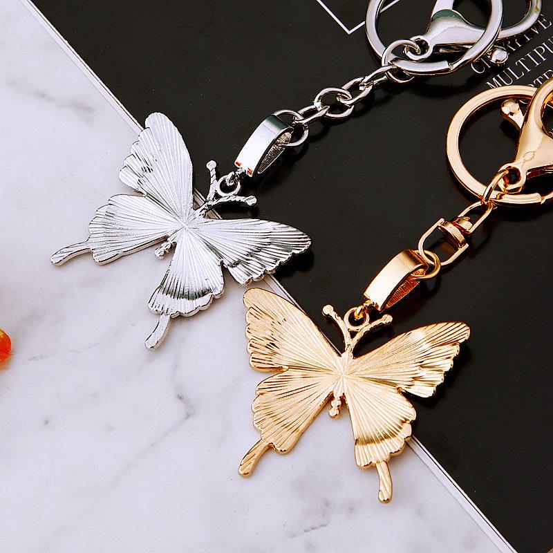 Utsökta hummerlås fjäril hänge nyckelringar kvinnor mode nyckelringar smycken för väska bil gåva prydnad