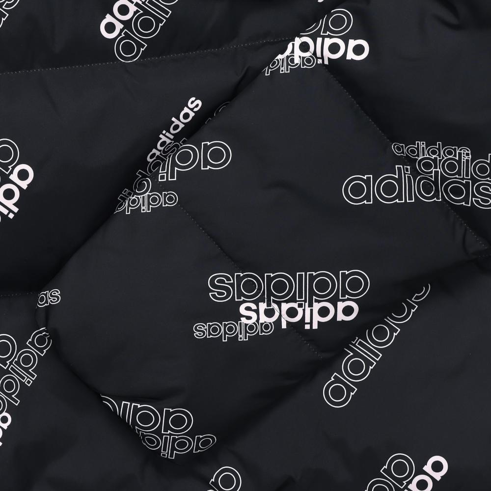 Adidas Neo Logo Print Sports Warm Hooded Down Jacket Men Outerwear Black GJ8812