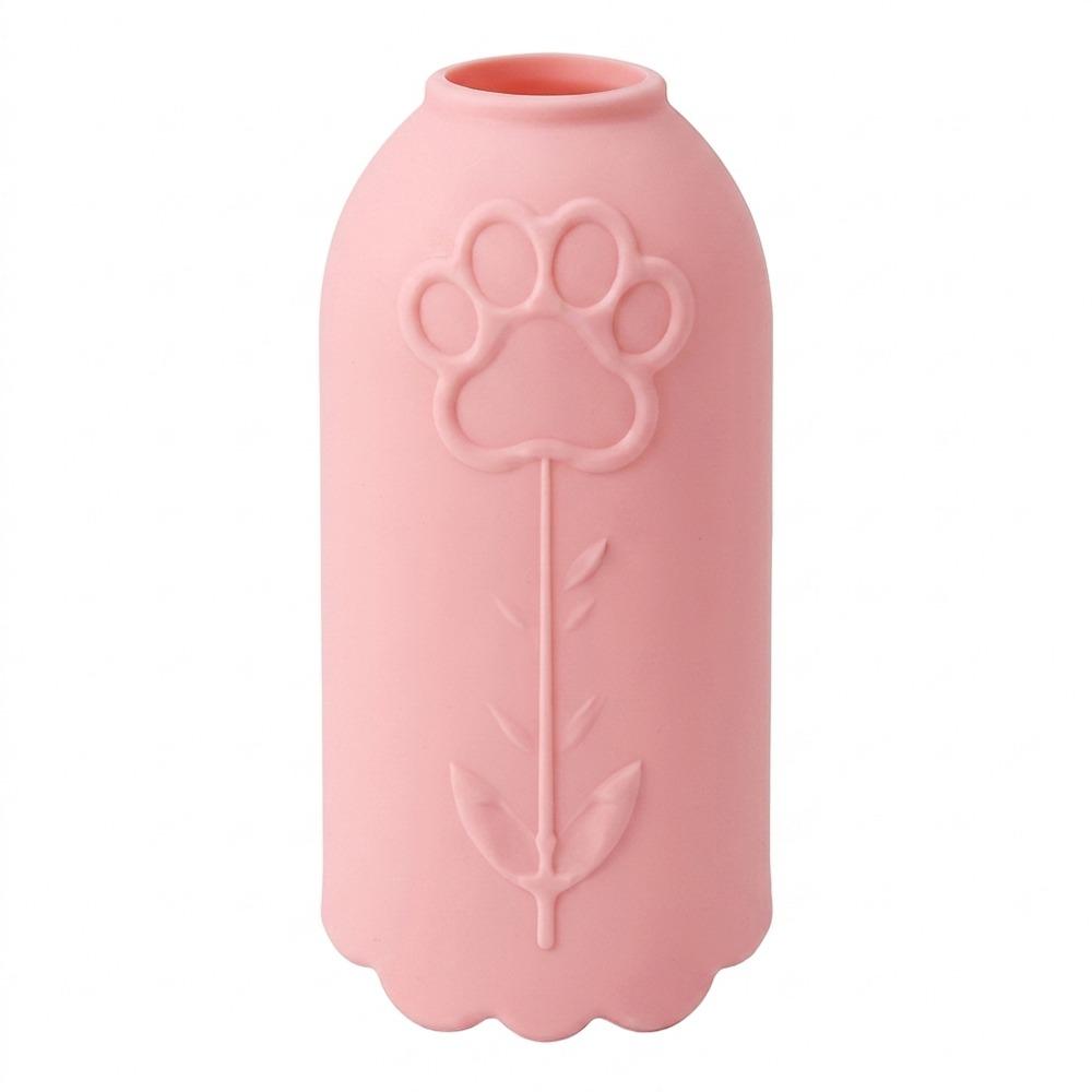 Silicone Pet Water Bottle Leaf Design Pet Water Bottle Dispenser Bottle Connector розовый