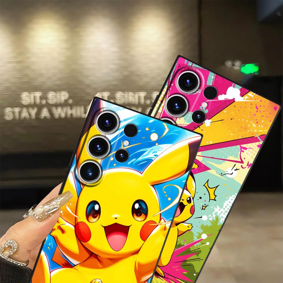 Cute Pokemon Pikachu Case for Samsung Galaxy S26 S10 S9 S24 Plus S23 S20 S21 FE S25 Ultra Note 20 Ultra 8 9 10 Funda Phone Cover