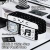 Cute  Ear Large Capacity Pencil Case Transparent Window Badge Photocard Storage Bag Multi Compartment Stationery Pouch