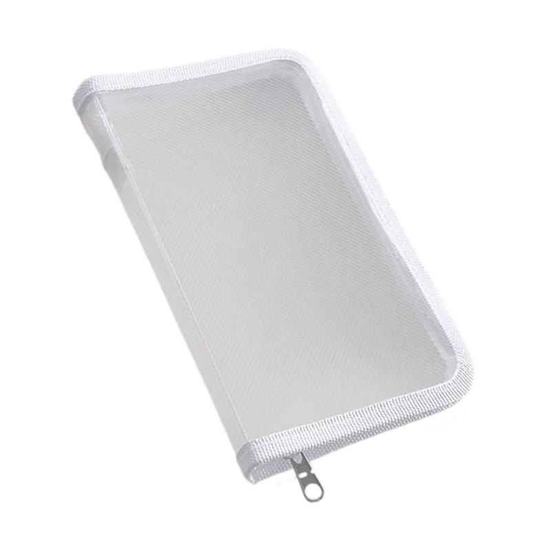 Portable Clear File Bag Zippered Closure Storage Pouches Multifunctional Receipt Organiser For School Office Supplies