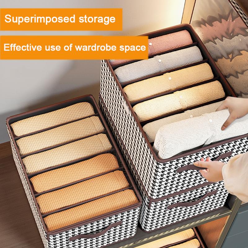 Aufbewahrungsbox für Kleidung, Hosen, Unterwäsche, Tidelle, separate Aufbewahrungsbox, faltbar, staubdicht, für Schlafzimmer, Kleiderschrank, Aufbewahrungstasche
