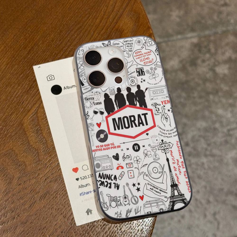 Morat Music Phone Case For IPhone 17 16 15 14 13 12 11 Corrugated Frosted Soft Cover Anti-Slip