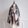 Luxury Winter Scarf for Women Warm Pashmina Shawl Thick Floral Cashmere Blanket Chunky Stoles Lady Elegant Poncho Travel Bufanda