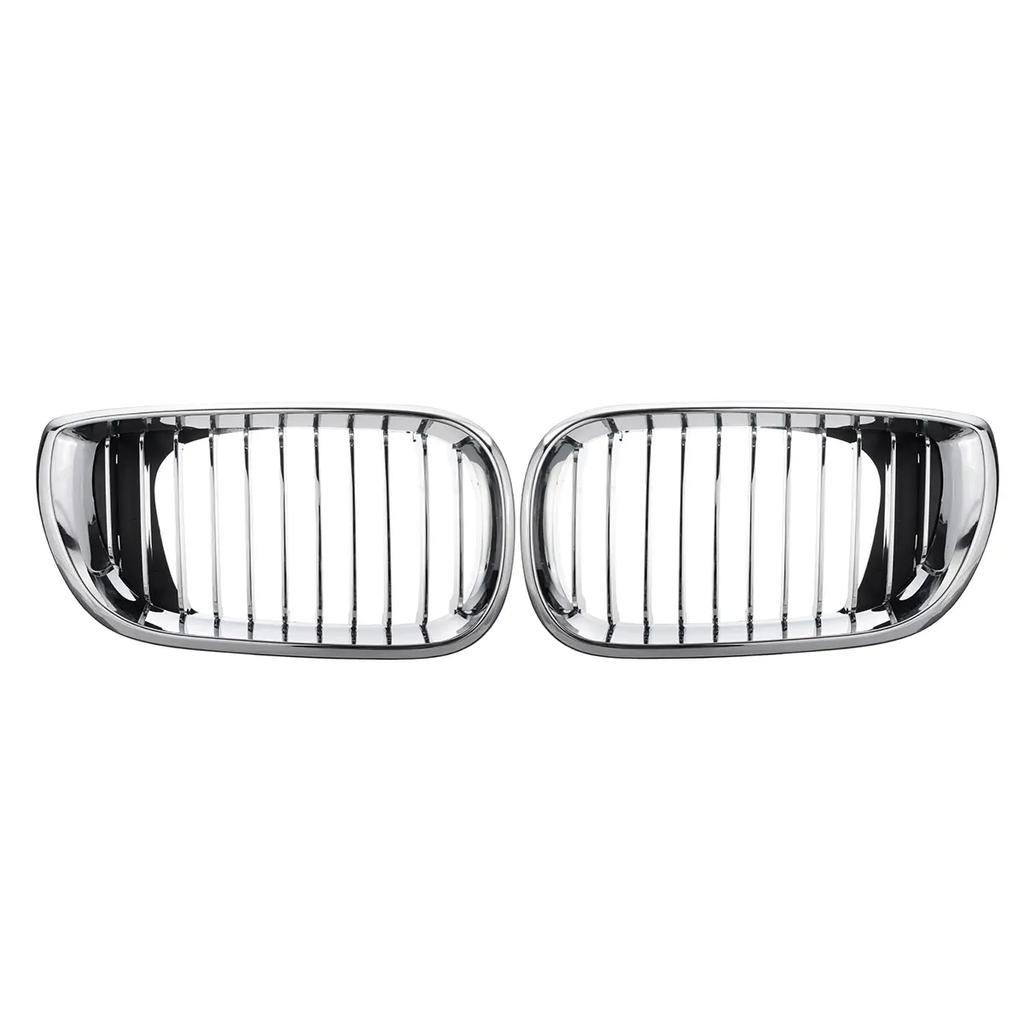 All Chrome Front Bumper Kidney Grill For BMW E46 4 Door Sedan 320i 325i 325Xi 330i Facelift 2002-2005 Front Hood Grille Grill
