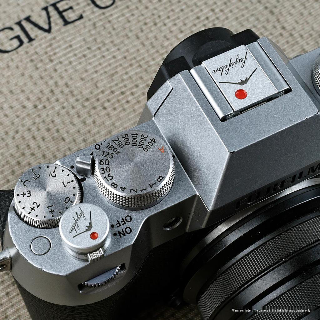 Hot Shoe Cover & Shutter Button Cap for Fujifilm XT50, X100VI, XT30 II, XM5, Nikon ZF Cameras