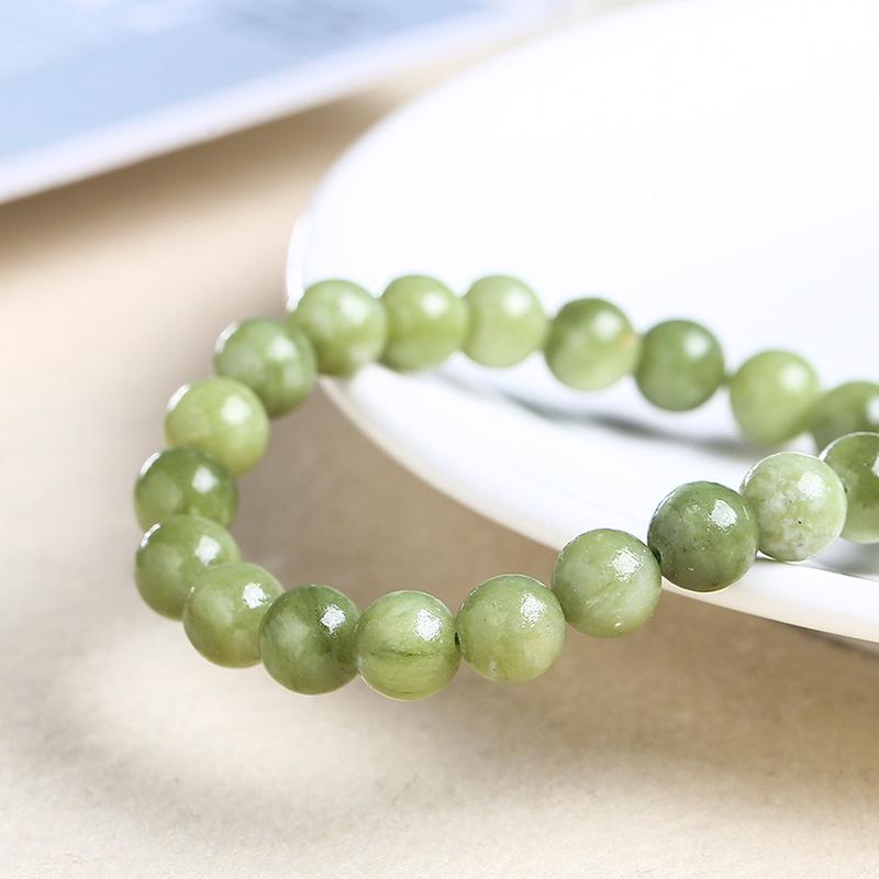 Light Color Southern Jade Bracelet - Simple Jade Stone Design, Perfect Gift for Couples