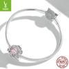 Pink Zircon Butterfly Flying Diy Bracelet Beaded Plating Texture 925 Silver Accessories Bsc552
