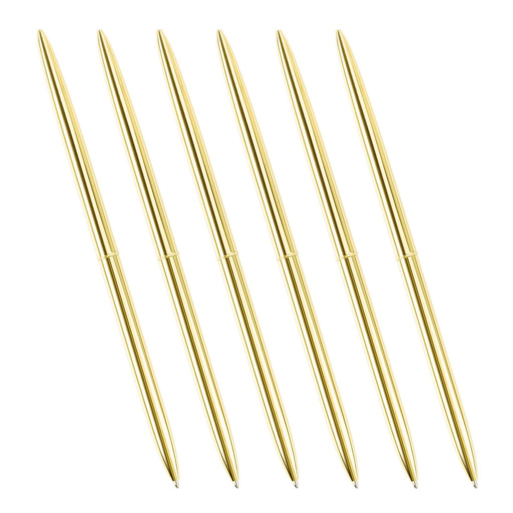 6Pcs Novelty Slim Ballpoint Pen Twist Action Metal Ballpoint Pen 1.0MM Tip Write Smoohtly Signing Pen Guest Sign In Pen