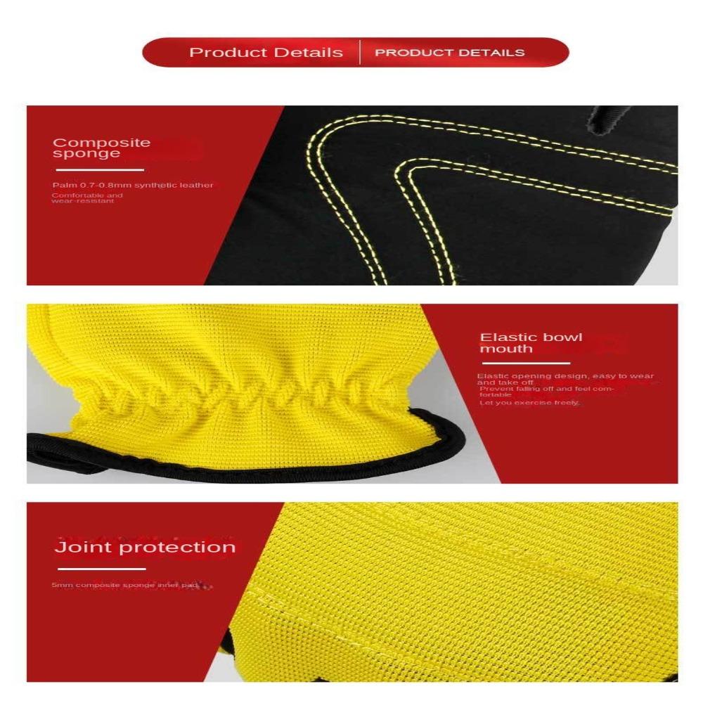 1 Pair Black Welding Protective Gloves Cowhide Heavy Duty Leather Soldering Accessory Cooking