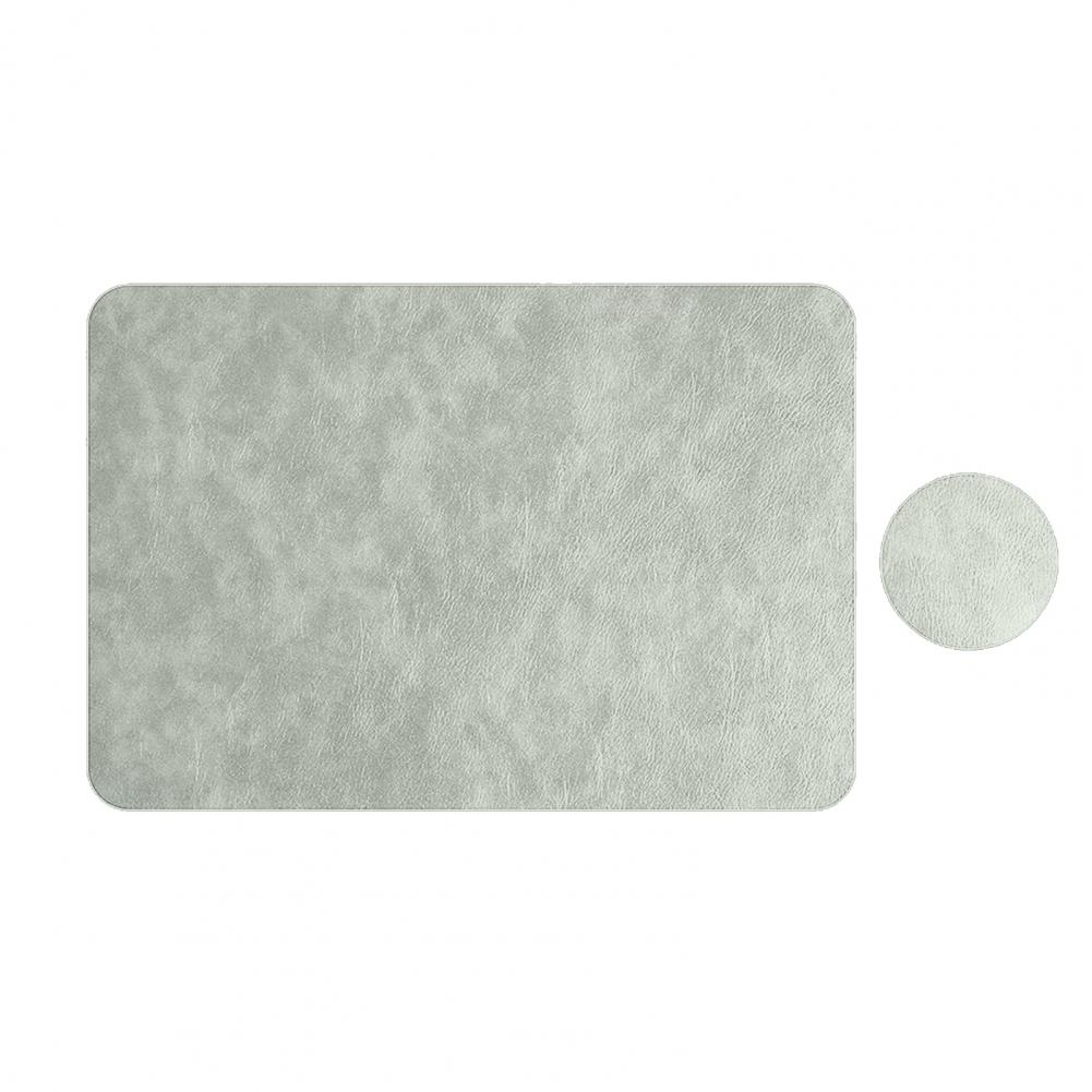 Easy To Clean Placemats Faux Leather Placemats Waterproof Faux Leather Placemat Coaster Set for Dining Table Heat Insulation