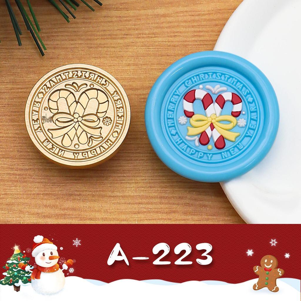 2.5cm Brass Engraved Christmas Wax Seal Stamp Heads for Envelopes & Invitations