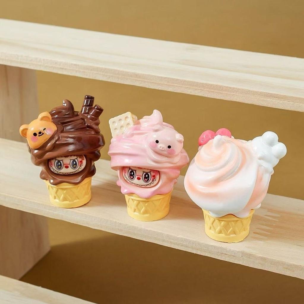 Cute  Ice Cream Cone Ice Cream Trinket Resin Handicraft Desktop Car Trinket