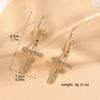 European Style Luxury Cross Earrings, Minimalist Instagram-Worthy Street Fashion Jewelry