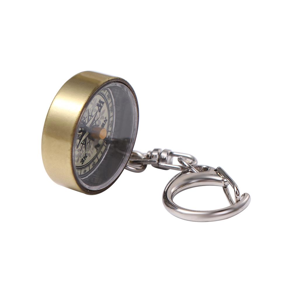 Mini Keychain Compass Vintage Metal Survival Pocket Compass Camping Hiking Compass Trekking Navigation Tools Wedding Souvenir