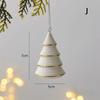 Ceramic Crafts Christmas Ceramic House Pendant Painting Pendant Ornament  Merry Christmas Party
