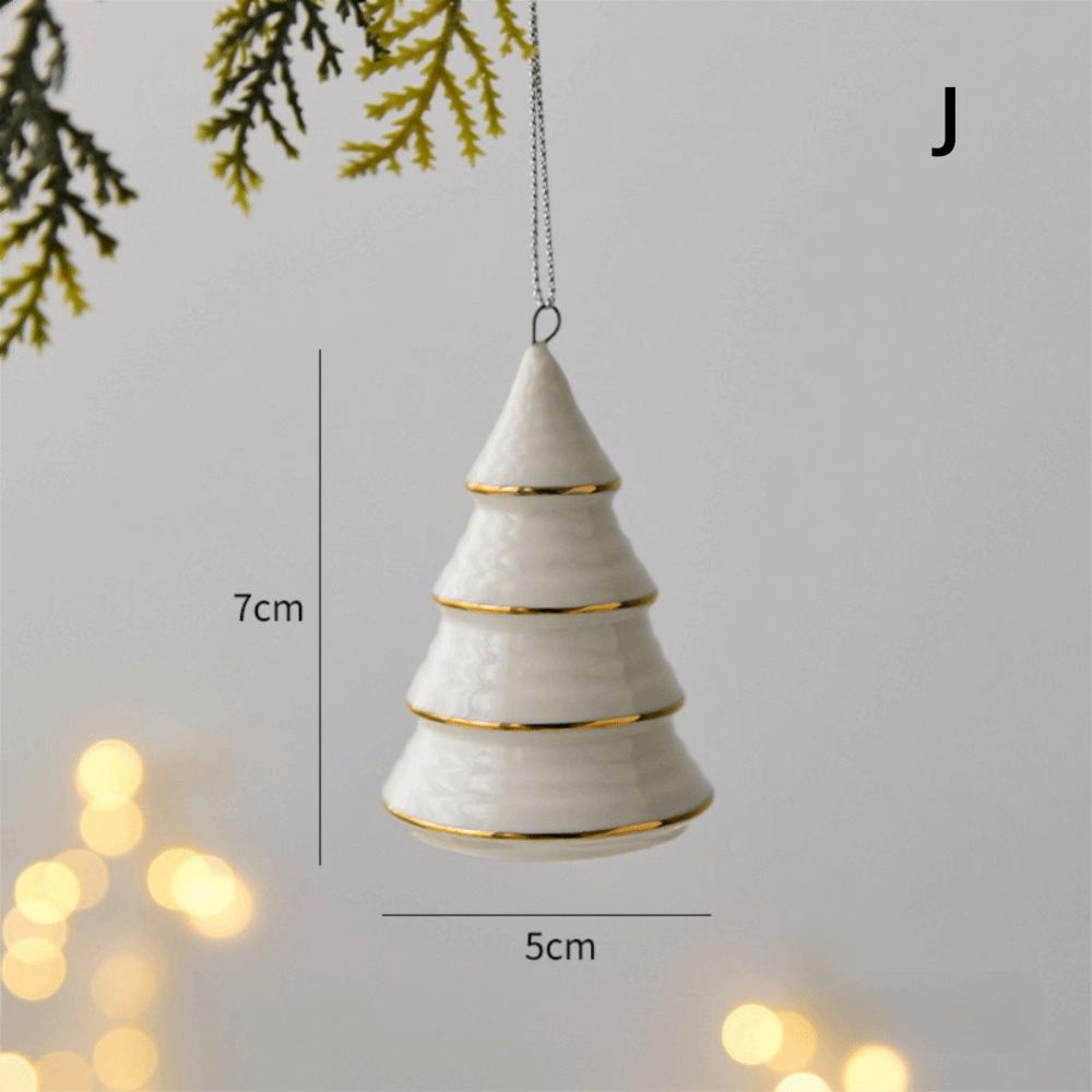 Ceramic Crafts Christmas Ceramic House Pendant Painting Pendant Ornament Merry Christmas Party