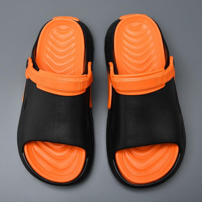 

24 Новые летние мужские сандалии, модная обувь, ЕВА, нескользящие и дезодорирующие, на толстой подошве, пляжные туфли, шлепанцы 44-45