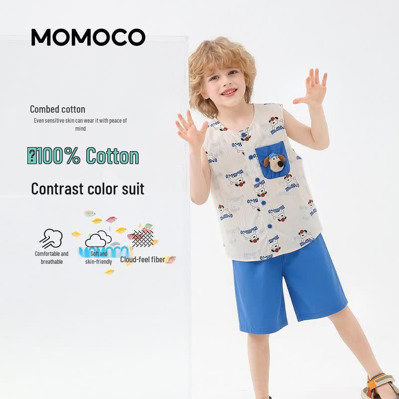 MOMOCO Boys  Korean Style Casual Two-Piece Set 140