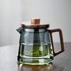 500/800ml Thickened and Heat-resistant Glass Teapot Brewing Tea Set with Wooden Lid Tea Strainer