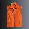 Herren-Weste, lässig, ärmellos, Revers, Reißverschluss, einfarbig, atmungsaktiv, für Freiwilligenarbeit, Arbeitsmantel, Weste, Damen, Arbeitskleidung, Uniformen, Oberbekleidung