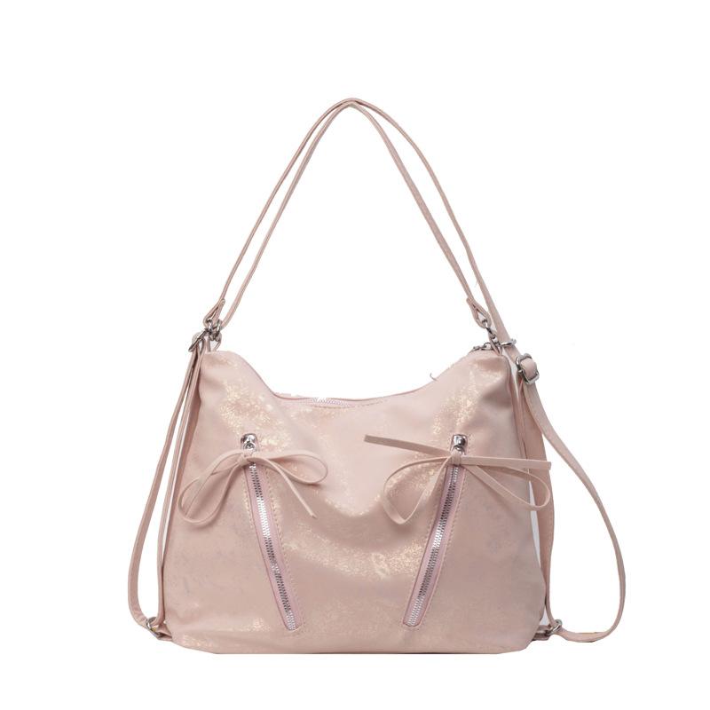 Stylish and simple women's bag large-capacity tote bag new pleated shoulder commuter messenger backpack