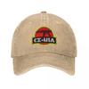 Retro CZ USA Pistol Logo Baseball Caps Unisex Distressed Washed Snapback Hat Guns Outdoor Running Golf Unstructured Soft Hat Cap